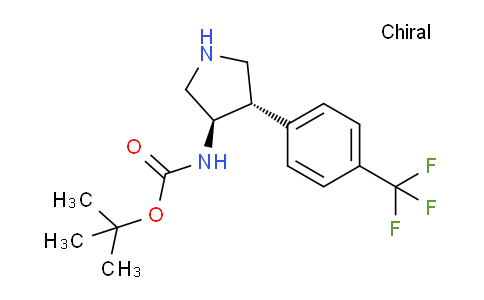 CAS No. 1212404-61-9, tert-Butyl (trans-4-(4-(trifluoromethyl)phenyl)pyrrolidin-3-yl)carbamate
