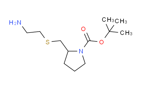 CAS No. 1353976-63-2, tert-Butyl 2-(((2-aminoethyl)thio)methyl)pyrrolidine-1-carboxylate