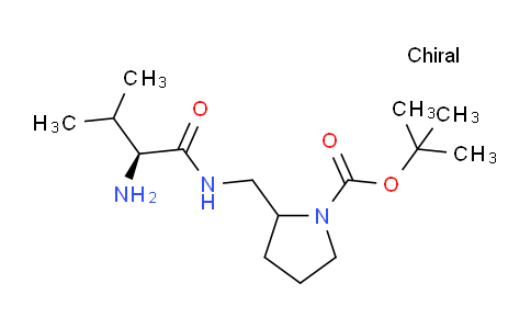 CAS No. 1354026-88-2, tert-Butyl 2-(((S)-2-amino-3-methylbutanamido)methyl)pyrrolidine-1-carboxylate