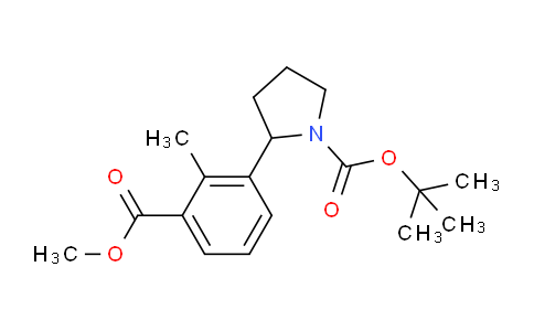 CAS No. 914299-22-2, Tert-butyl 2-(3-(methoxycarbonyl)-2-methylphenyl)pyrrolidine-1-carboxylate