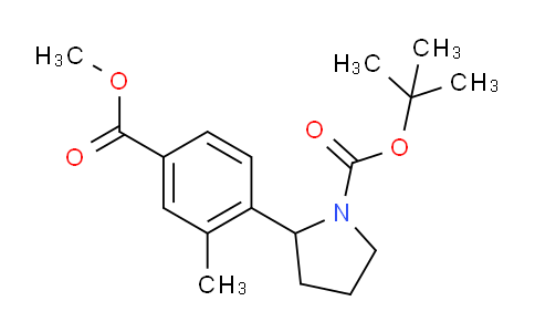 CAS No. 914299-15-3, Tert-butyl 2-(4-(methoxycarbonyl)-2-methylphenyl)pyrrolidine-1-carboxylate