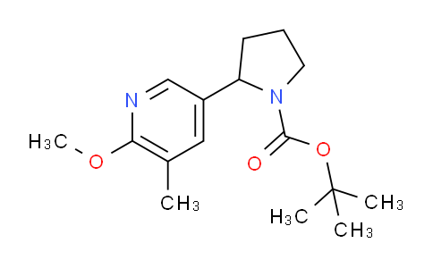 1352489-93-0 | tert-Butyl 2-(6-methoxy-5-methylpyridin-3-yl)pyrrolidine-1-carboxylate