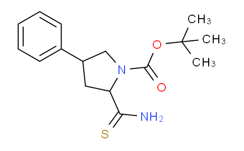 CAS No. 885277-70-3, tert-Butyl 2-carbamothioyl-4-phenylpyrrolidine-1-carboxylate