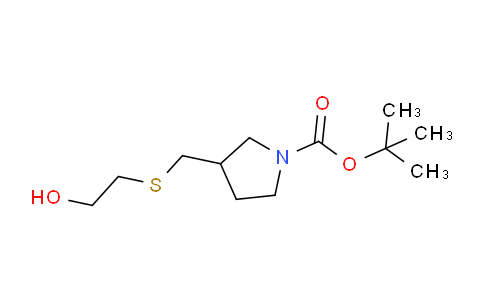 CAS No. 1353983-27-3, tert-Butyl 3-(((2-hydroxyethyl)thio)methyl)pyrrolidine-1-carboxylate