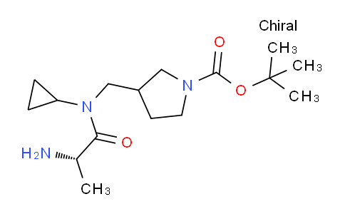 CAS No. 1354027-11-4, tert-Butyl 3-(((S)-2-amino-N-cyclopropylpropanamido)methyl)pyrrolidine-1-carboxylate