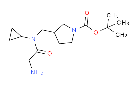 CAS No. 1353966-57-0, tert-Butyl 3-((2-amino-N-cyclopropylacetamido)methyl)pyrrolidine-1-carboxylate