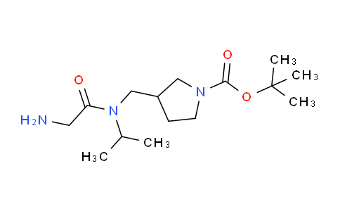CAS No. 1353946-85-6, tert-Butyl 3-((2-amino-N-isopropylacetamido)methyl)pyrrolidine-1-carboxylate