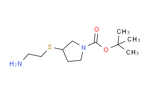 CAS No. 1353957-80-8, tert-Butyl 3-((2-aminoethyl)thio)pyrrolidine-1-carboxylate