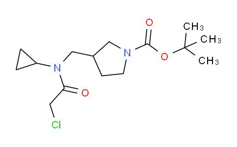 CAS No. 1353983-73-9, tert-Butyl 3-((2-chloro-N-cyclopropylacetamido)methyl)pyrrolidine-1-carboxylate