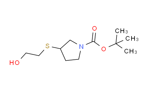 CAS No. 1353945-46-6, tert-Butyl 3-((2-hydroxyethyl)thio)pyrrolidine-1-carboxylate