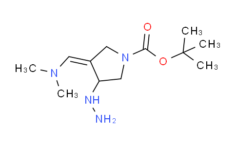 CAS No. 1956426-49-5, tert-Butyl 3-((dimethylamino)methylene)-4-hydrazinylpyrrolidine-1-carboxylate
