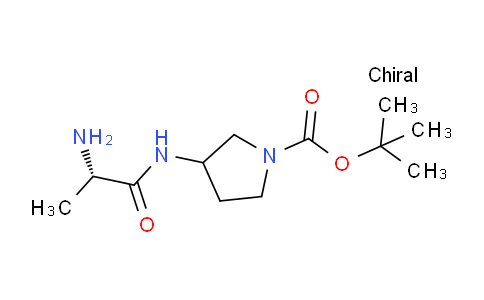 CAS No. 1354033-07-0, tert-Butyl 3-((S)-2-aminopropanamido)pyrrolidine-1-carboxylate