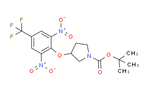CAS No. 1159826-65-9, tert-Butyl 3-(2,6-dinitro-4-(trifluoromethyl)phenoxy)pyrrolidine-1-carboxylate
