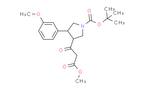 CAS No. 1229623-92-0, tert-Butyl 3-(3-methoxy-3-oxopropanoyl)-4-(3-methoxyphenyl)pyrrolidine-1-carboxylate