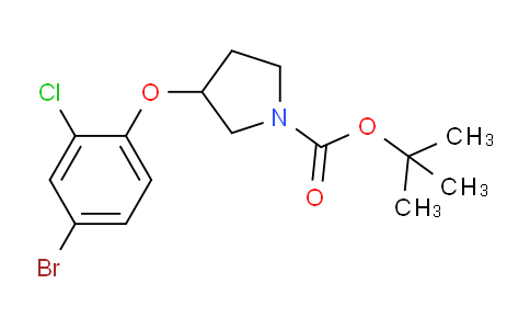 CAS No. 1159825-17-8, tert-Butyl 3-(4-bromo-2-chlorophenoxy)pyrrolidine-1-carboxylate