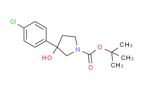 CAS No. 324785-29-7, tert-Butyl 3-(4-chlorophenyl)-3-hydroxypyrrolidine-1-carboxylate