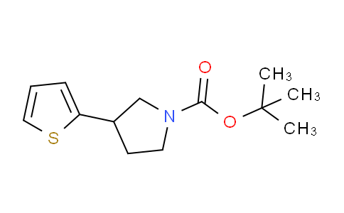 CAS No. 630121-93-6, tert-Butyl 3-(thiophen-2-yl)pyrrolidine-1-carboxylate