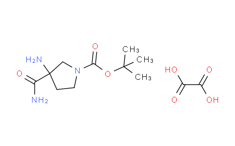 CAS No. 1956310-82-9, tert-Butyl 3-amino-3-carbamoylpyrrolidine-1-carboxylate oxalate