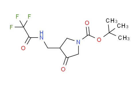 CAS No. 1781668-43-6, tert-Butyl 3-oxo-4-((2,2,2-trifluoroacetamido)methyl)pyrrolidine-1-carboxylate