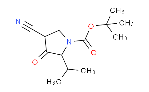 CAS No. 1196157-50-2, tert-Butyl 4-cyano-2-isopropyl-3-oxopyrrolidine-1-carboxylate