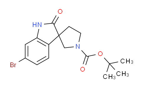 CAS No. 2089310-17-6, tert-Butyl 6-bromo-2-oxospiro[indoline-3,3'-pyrrolidine]-1'-carboxylate