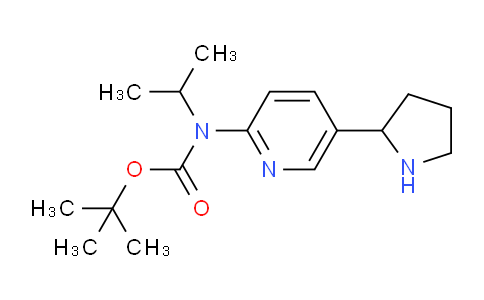 CAS No. 1352538-18-1, tert-Butyl isopropyl(5-(pyrrolidin-2-yl)pyridin-2-yl)carbamate