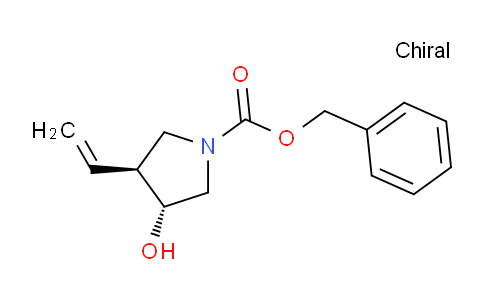 CAS No. 1261241-82-0, trans-Benzyl 3-hydroxy-4-vinylpyrrolidine-1-carboxylate