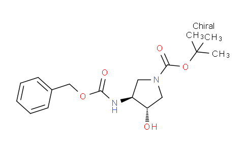CAS No. 952443-93-5, trans-tert-butyl 3-(((benzyloxy)carbonyl)amino)-4-hydroxypyrrolidine-1-carboxylate