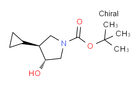 CAS No. 1228879-19-3, trans-tert-Butyl 3-cyclopropyl-4-hydroxypyrrolidine-1-carboxylate