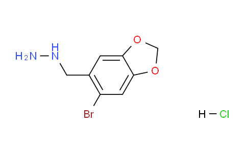 CAS No. 926268-72-6, ((6-Bromobenzo[d][1,3]dioxol-5-yl)methyl)hydrazine hydrochloride