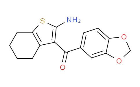 CAS No. 179327-06-1, (2-Amino-4,5,6,7-tetrahydrobenzo[b]thiophen-3-yl)(benzo[d][1,3]dioxol-5-yl)methanone