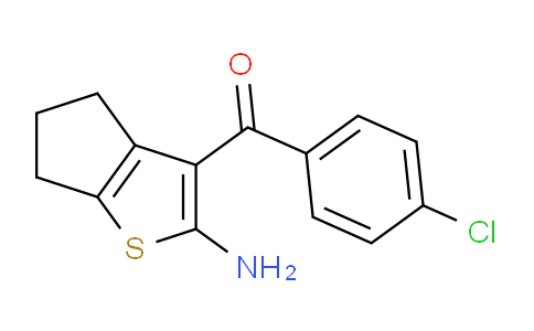 CAS No. 304018-04-0, (2-Amino-5,6-dihydro-4H-cyclopenta[b]thiophen-3-yl)(4-chlorophenyl)methanone