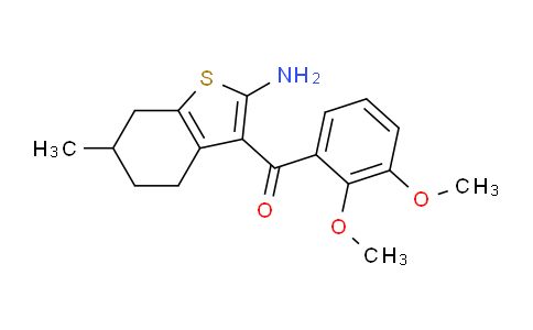 CAS No. 793678-83-8, (2-Amino-6-methyl-4,5,6,7-tetrahydrobenzo[b]thiophen-3-yl)(2,3-dimethoxyphenyl)methanone