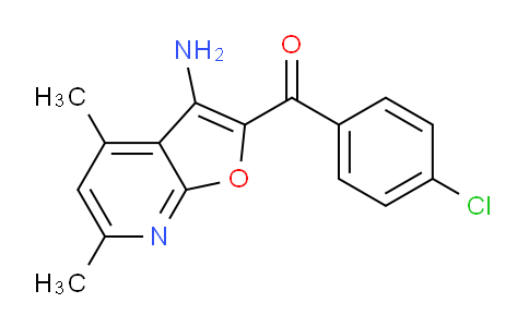 CAS No. 260549-57-3, (3-Amino-4,6-dimethylfuro[2,3-b]pyridin-2-yl)(4-chlorophenyl)methanone