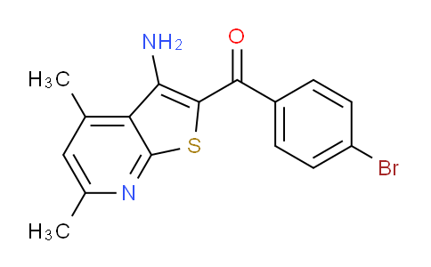 CAS No. 295345-20-9, (3-Amino-4,6-dimethylthieno[2,3-b]pyridin-2-yl)(4-bromophenyl)methanone