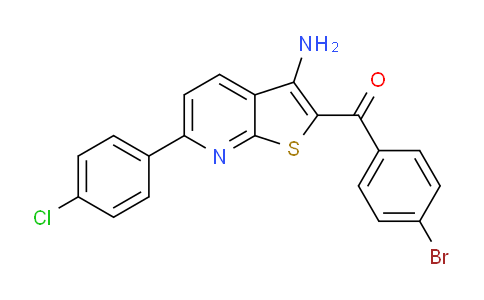 CAS No. 1177750-52-5, (3-Amino-6-(4-chlorophenyl)thieno[2,3-b]pyridin-2-yl)(4-bromophenyl)methanone