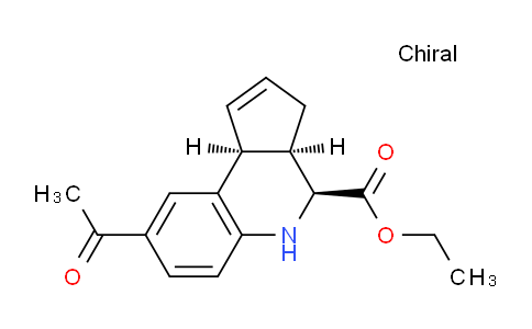 CAS No. 1243175-48-5, (3aR,4S,9bS)-Ethyl 8-acetyl-3a,4,5,9b-tetrahydro-3H-cyclopenta[c]quinoline-4-carboxylate