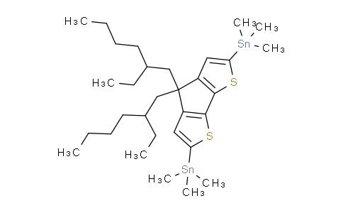 CAS No. 920504-00-3, (4,4-Bis(2-ethylhexyl)-4H-cyclopenta[1,2-b:5,4-b']dithiophene-2,6-diyl)bis(trimethylstannane)