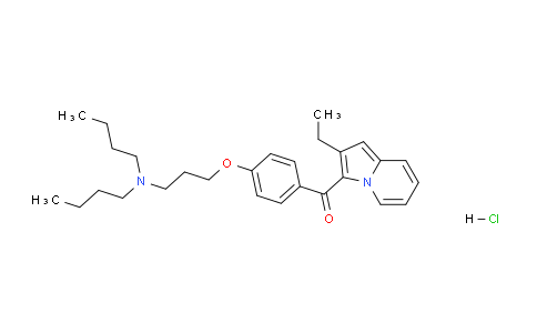 CAS No. 62134-34-3, (4-(3-(Dibutylamino)propoxy)phenyl)(2-ethylindolizin-3-yl)methanone hydrochloride