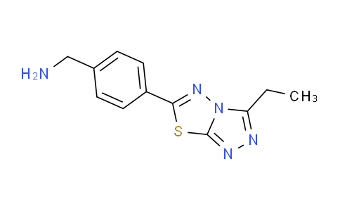 CAS No. 878437-05-9, (4-(3-Ethyl-[1,2,4]triazolo[3,4-b][1,3,4]thiadiazol-6-yl)phenyl)methanamine