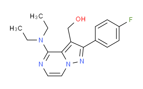 CAS No. 1710833-91-2, (4-(Diethylamino)-2-(4-fluorophenyl)pyrazolo[1,5-a]pyrazin-3-yl)methanol
