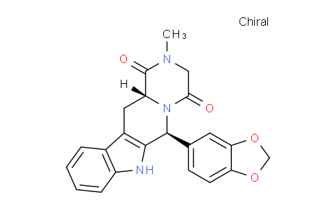 CAS No. 171596-28-4, (6S,12aR)-6-(Benzo[d][1,3]dioxol-5-yl)-2-methyl-2,3,12,12a-tetrahydropyrazino[1',2':1,6]pyrido[3,4-b]indole-1,4(6H,7H)-dione