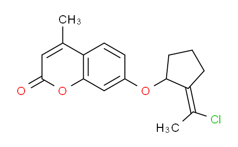 CAS No. 748155-22-8, (E)-7-((2-(1-chloroethylidene)cyclopentyl)oxy)-4-methyl-2H-chromen-2-one
