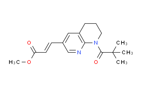 CAS No. 1222533-81-4, (E)-Methyl 3-(8-pivaloyl-5,6,7,8-tetrahydro-1,8-naphthyridin-3-yl)acrylate