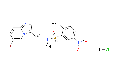 CAS No. 1462995-14-7, (E)-N'-((6-Bromoimidazo[1,2-a]pyridin-3-yl)methylene)-N,2-dimethyl-5-nitrobenzenesulfonohydrazide hydrochloride