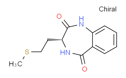 CAS No. 1217780-31-8, (R)-3-(2-(Methylthio)ethyl)-3,4-dihydro-1H-benzo[e][1,4]diazepine-2,5-dione