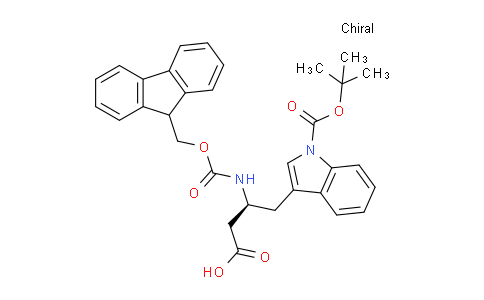 CAS No. 357271-55-7, (S)-3-((((9H-Fluoren-9-yl)methoxy)carbonyl)amino)-4-(1-(tert-butoxycarbonyl)-1H-indol-3-yl)butanoic acid