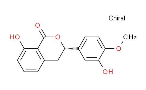 CAS No. 172588-04-4, (S)-8-Hydroxy-3-(3-hydroxy-4-methoxyphenyl)isochroman-1-one