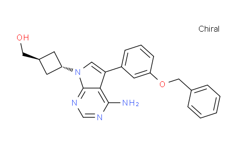 CAS No. 194788-06-2, (trans-3-(4-Amino-5-(3-(benzyloxy)phenyl)-7H-pyrrolo[2,3-d]pyrimidin-7-yl)cyclobutyl)methanol