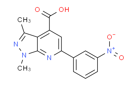 CAS No. 886503-31-7, 1,3-Dimethyl-6-(3-nitrophenyl)-1H-pyrazolo[3,4-b]pyridine-4-carboxylic acid